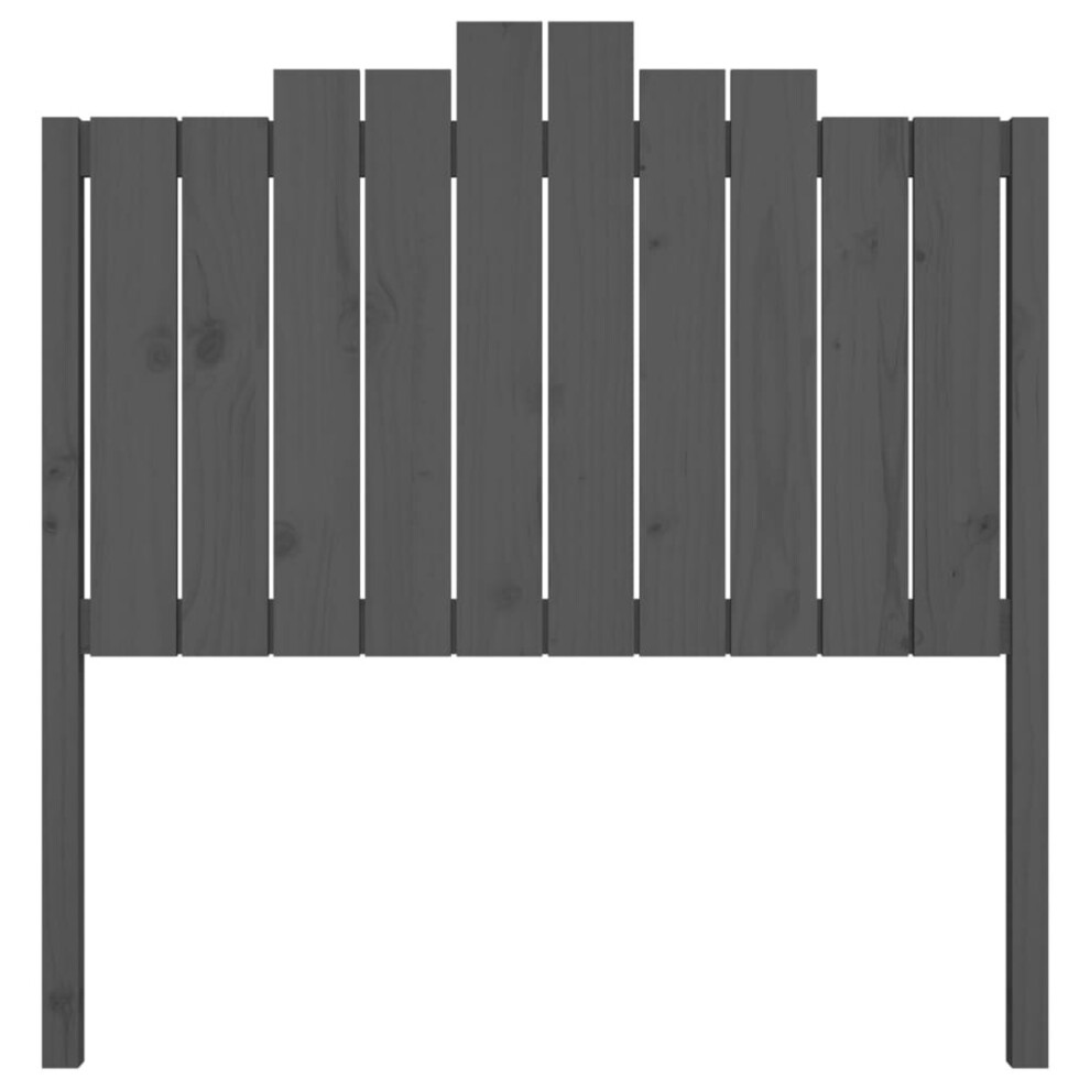 Vidaxl (Grey, 106 X 4 X 110 Cm) Bed Headboard Bedroom Bed Header Decorative Headboard Solid Wood Pine