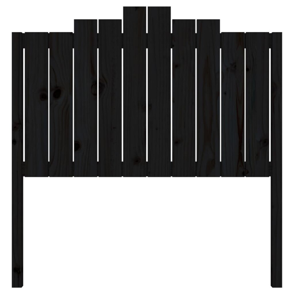 (black, 106 x 4 x 110 cm) vidaXL Bed Headboard Bedroom Bed Header Decorative Headboard Solid Wood Pine
