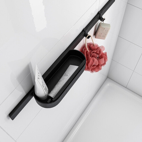 Hansgrohe hansgrohe WallStoris Bathroom Shower Accessory Set Rail Basket Hooks Squeegee 1