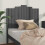 VidaXL (grey, 106 x 4 x 110 cm) vidaXL Bed Headboard Bedroom Bed Header Decorative Headboard Solid Wood Pine 2