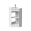 Bathroom Floor Standing Corner Vanity Unit White Gloss Single Door Flat Pack 4