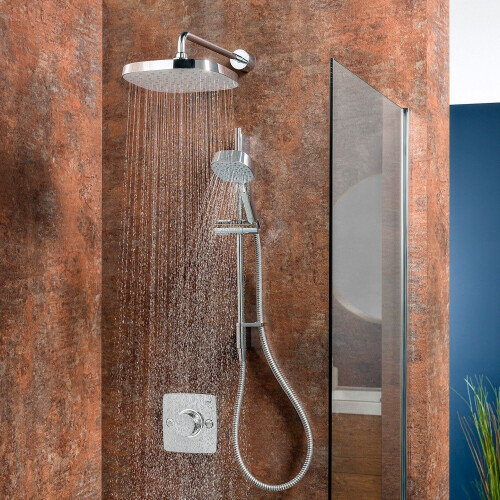 Mira-Showers Mira Evoco Dual Thermostatic Mixer Shower Adjustable Fixed Heads Chrome Modern 1