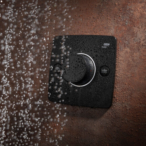 Mira-Showers Mira Evoco Dual Thermostatic Mixer Shower Adjustable Fixed Heads Black Modern 2
