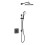 Mira-Showers Mira Evoco Dual Thermostatic Mixer Shower Adjustable Fixed Heads Black Modern 10