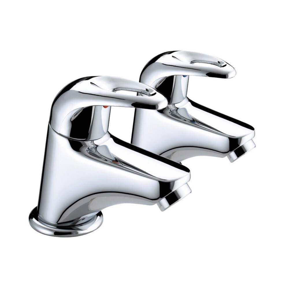 Bristan Java Bathroom Bath Pillar Taps Loop Lever Modern Chrome - J 3/4 C