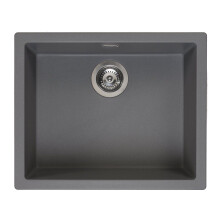 Reginox Amsterdam 50 Integrated Single Bowl Granite Kitchen Sink Grey Silvery