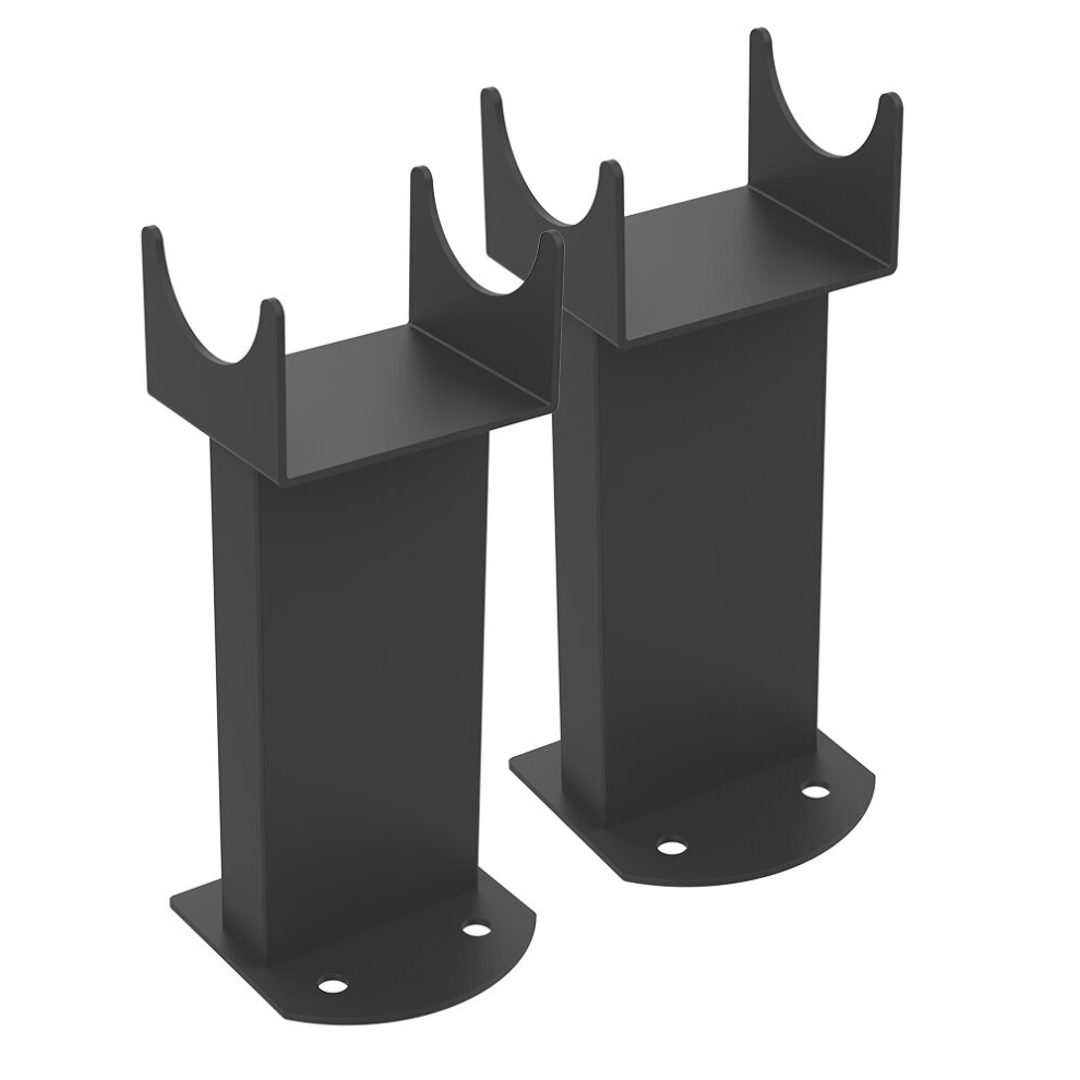 (Black) NRG Floor Mounting Feet Support Legs Kit for Flat Panel Radiators