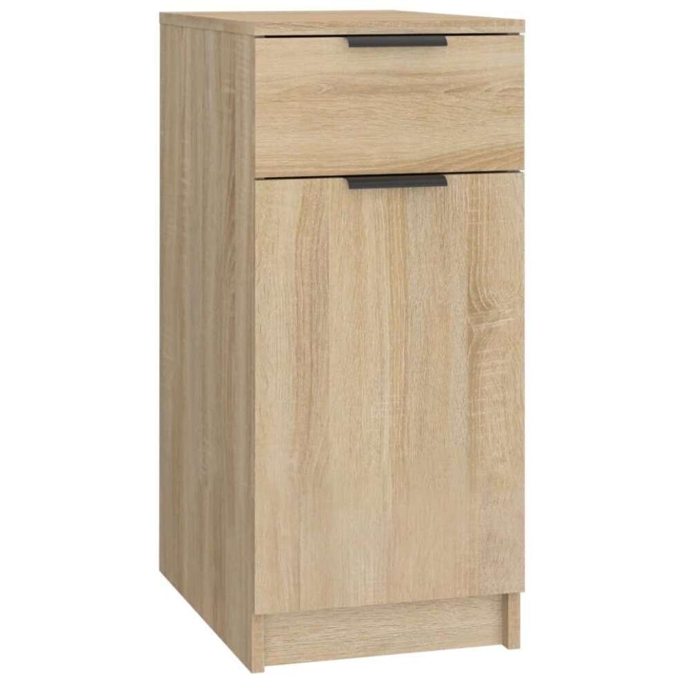 (sonoma oak) vidaXL Desk Cabinet Desk Cupboard Home Office Storage Cabinet Engineered Wood