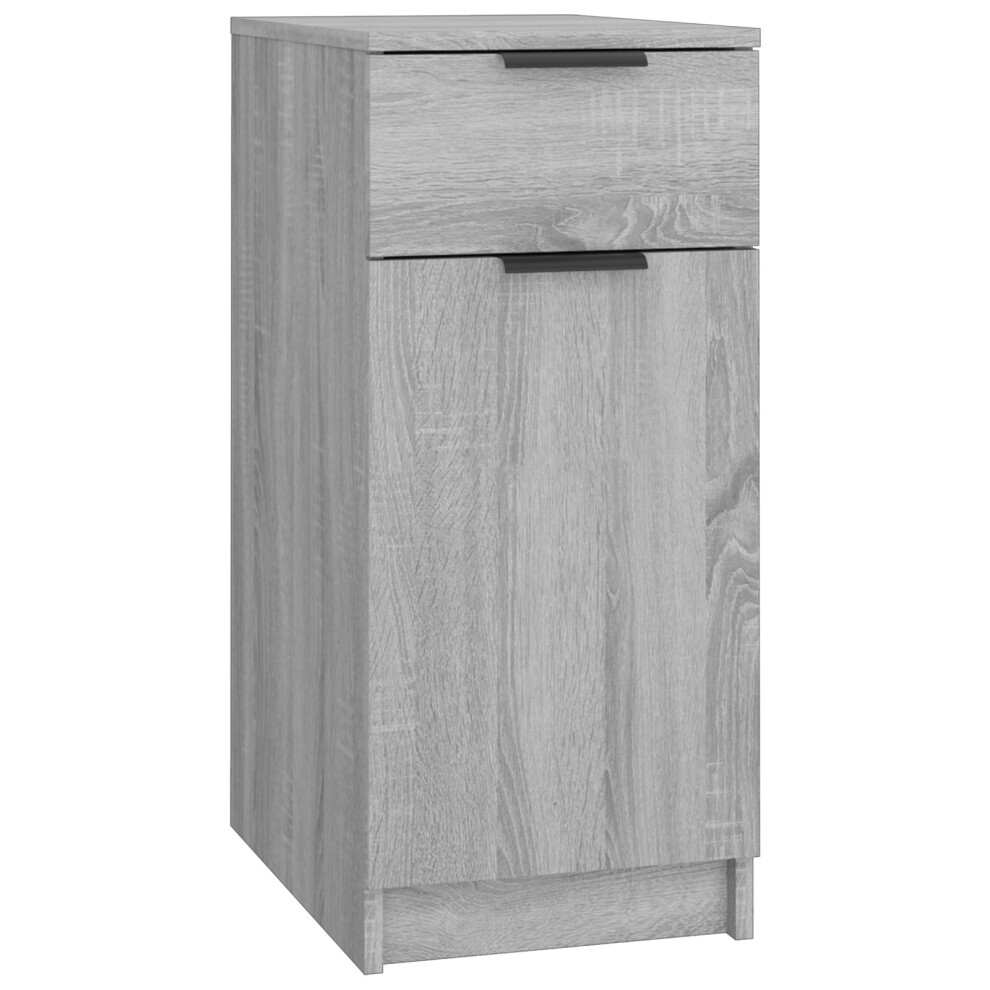 (grey sonoma) vidaXL Desk Cabinet Desk Cupboard Home Office Storage Cabinet Engineered Wood