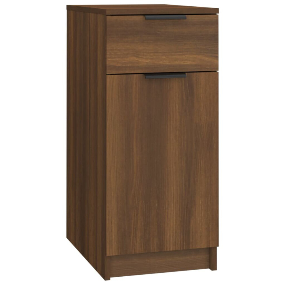 (brown oak) vidaXL Desk Cabinet Desk Cupboard Home Office Storage Cabinet Engineered Wood