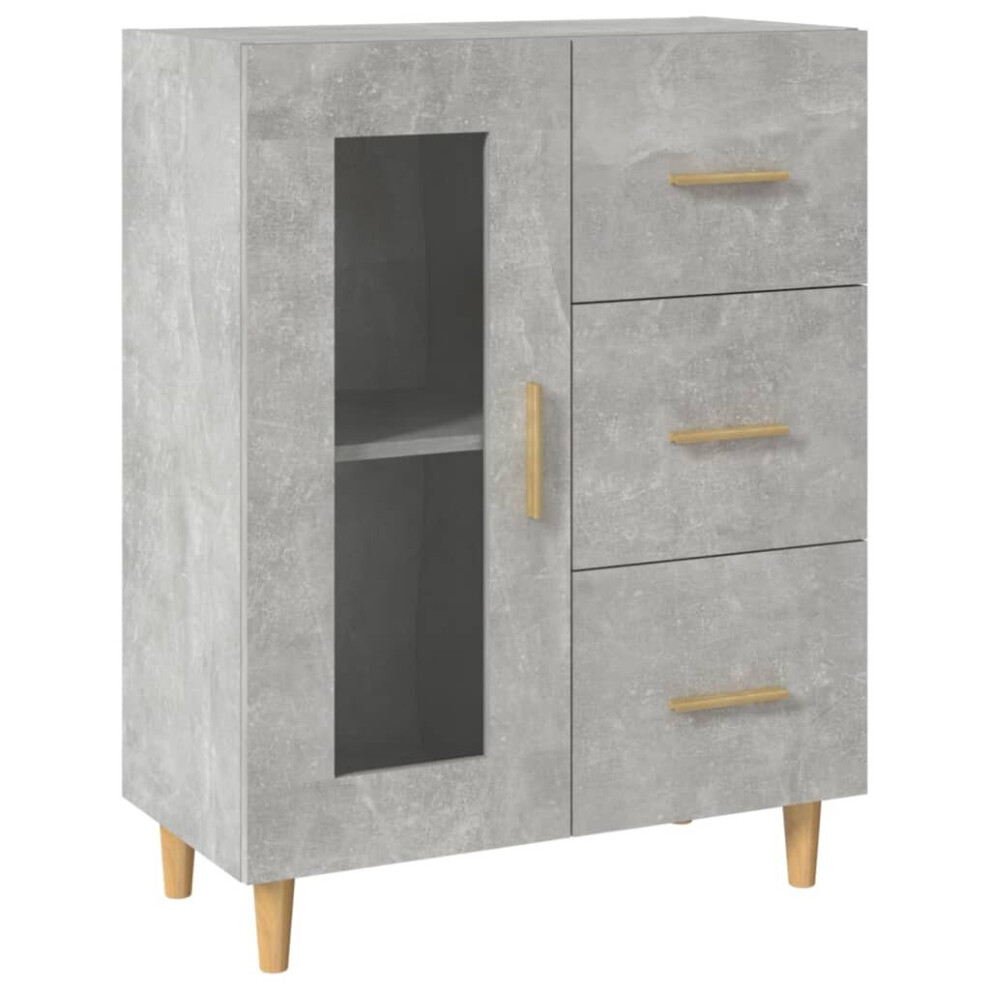 Vidaxl (Concrete Grey) Sideboard Engineered Wood Side Cabinet Home Organiser Multi Colours