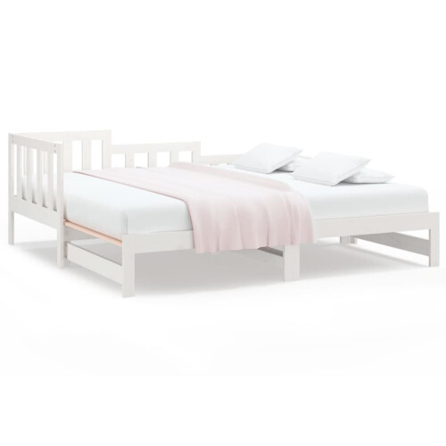 VidaXL (white, 90 x 190 cm) vidaXL Solid Wood Pine Pull-out Day Bed Wooden Sofa Bed Multi Colours/Sizes