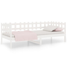 (white, 90 x 200 cm) vidaXL Solid Wood Pine Day Bed Sleepover Occasional Bed Multi Colours/Sizes