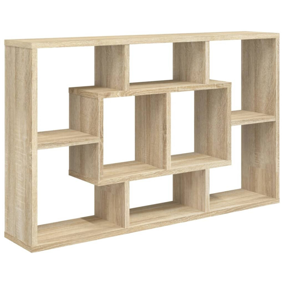 (sonoma oak) vidaXL Wall Shelf Home Living Room Hanging Rack Floating Shelf Engineered Wood