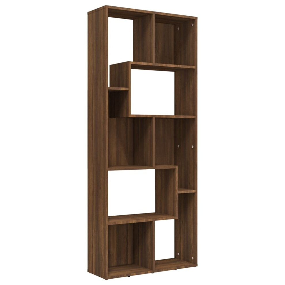 (brown oak) vidaXL Book Cabinet 67x24x161cm Chipboard Bookshelves Bookcase Multi Colours