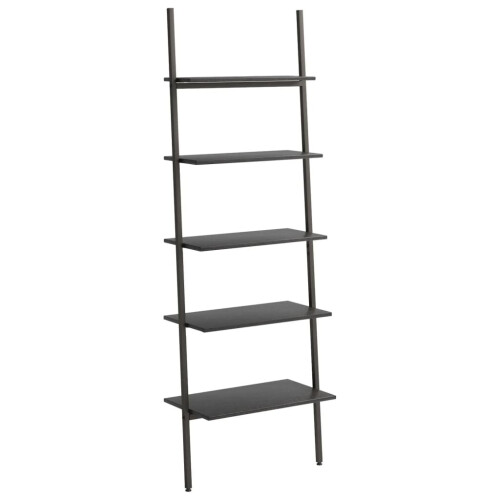 VidaXL (black) vidaXL Leaning Shelf Bookcase Bookshelf Shelving Unit Storage Rack Organiser