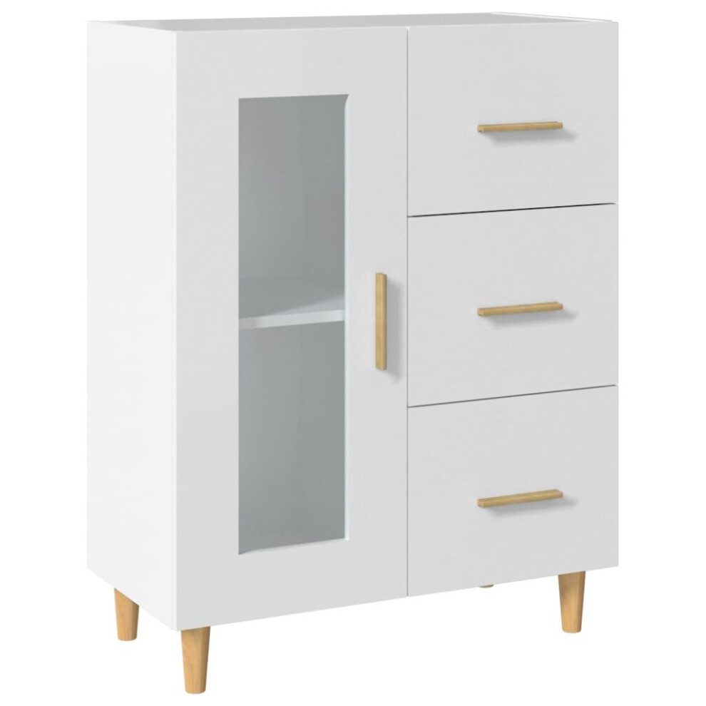 Vidaxl (White) Sideboard Engineered Wood Side Cabinet Home Organiser Multi Colours