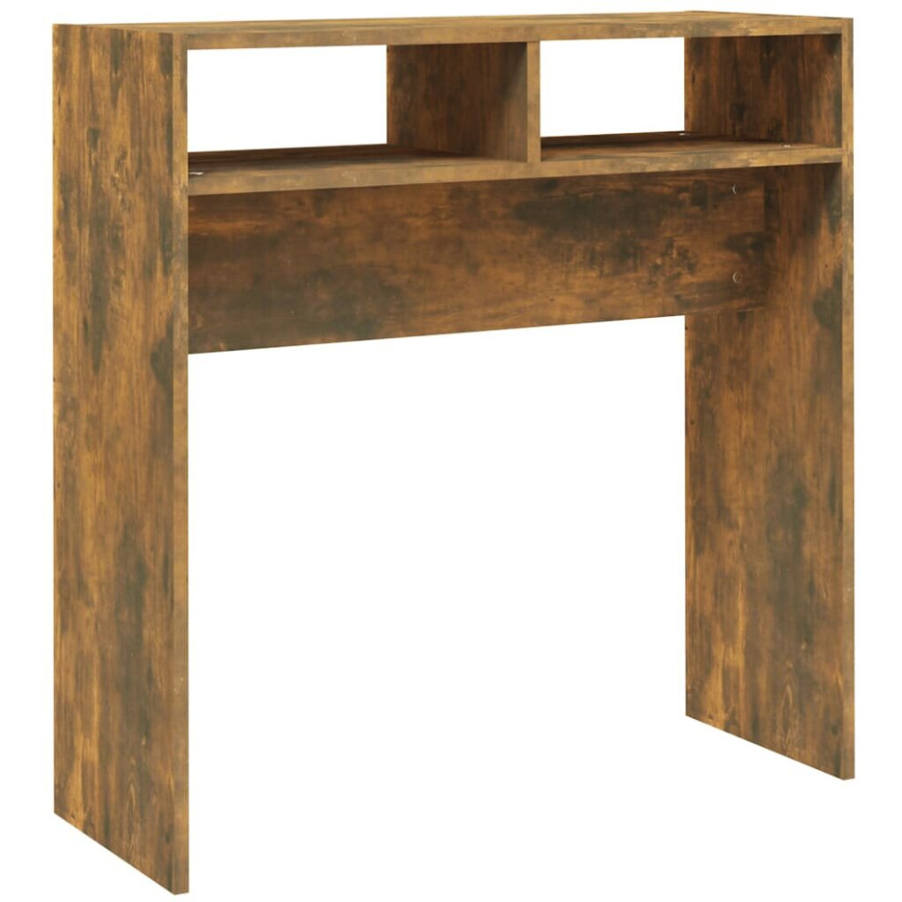 Vidaxl (Smoked Oak) Console Table Hallway Accent Couch Table End Side Table Engineered Wood