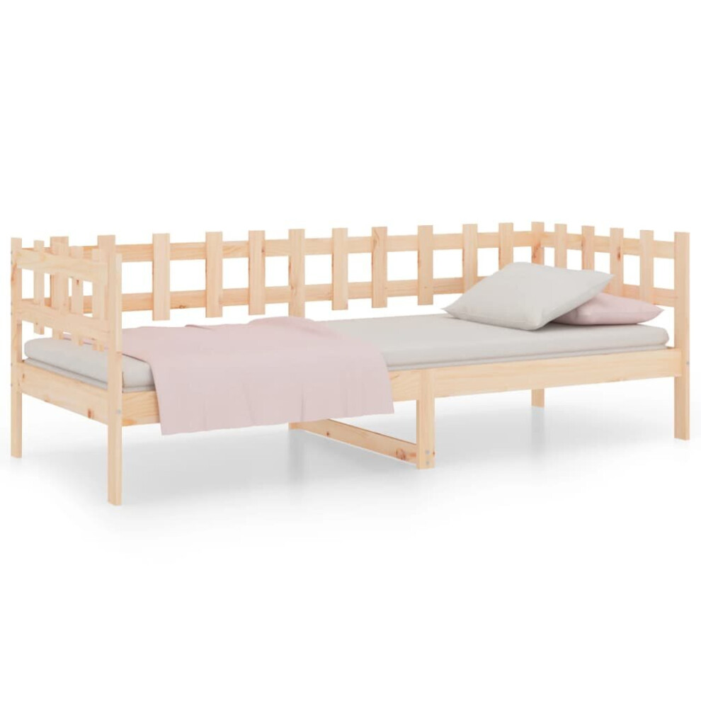 Vidaxl (Brown, 90 X 190 Cm) Solid Wood Pine Day Bed Sleepover Occasional Bed Multi Colours/Sizes