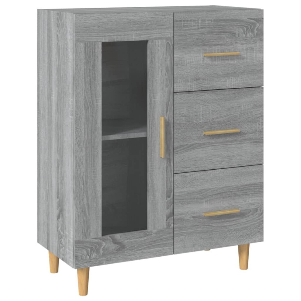 Vidaxl (Grey Sonoma) Sideboard Engineered Wood Side Cabinet Home Organiser Multi Colours