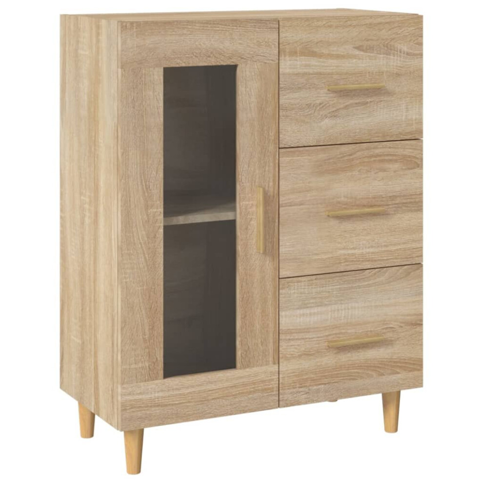 Vidaxl (Sonoma Oak) Sideboard Engineered Wood Side Cabinet Home Organiser Multi Colours