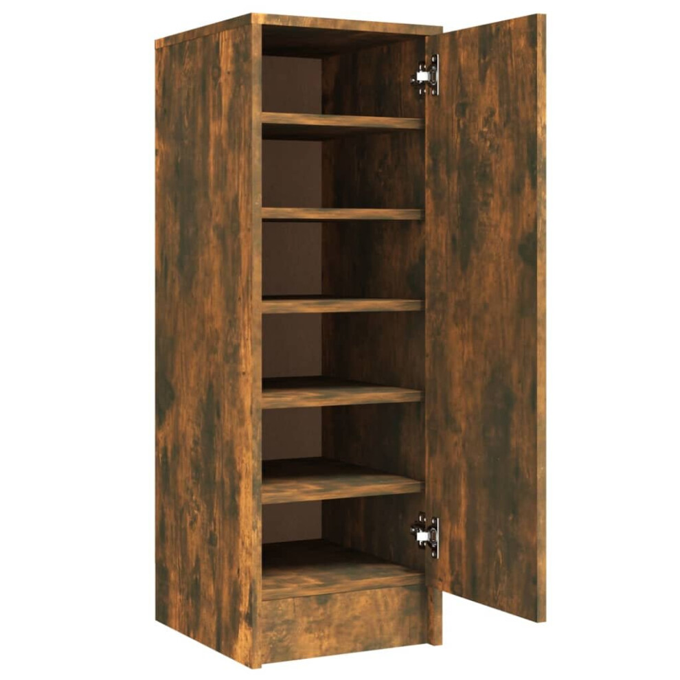 B&Q -  Shoe Cabinet Smoked Oak 32X35X92 Cm Engineered Wood - Image 3