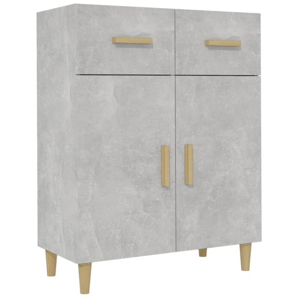 Vidaxl (Concrete ) Sideboard Engineered Wood Console Cabinet Home Organiser Multi Colours Grey