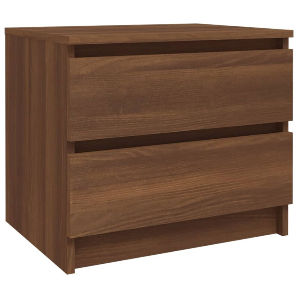 (brown oak, 1) vidaXL 1/2x Bed Cabinet Engineered Wood Side Storage Cabinet Multi Colours