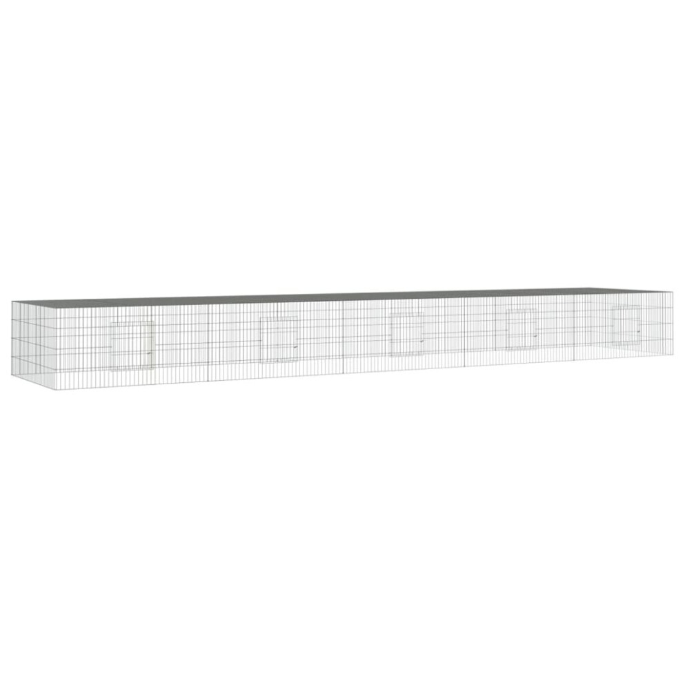 Vidaxl (541 X 109 X 54 Cm) Rabbit Cage Galvanised Iron Rabbit Enclosure Animal Cage Multi Sizes