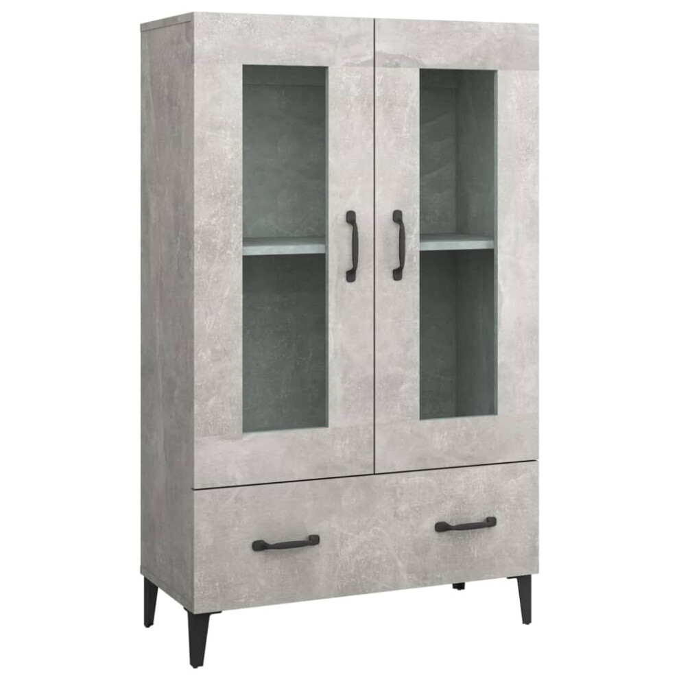 Vidaxl (Concrete Grey) Highboard Buffet Cabinet Sideboard Storage Cupboard Engineered Wood