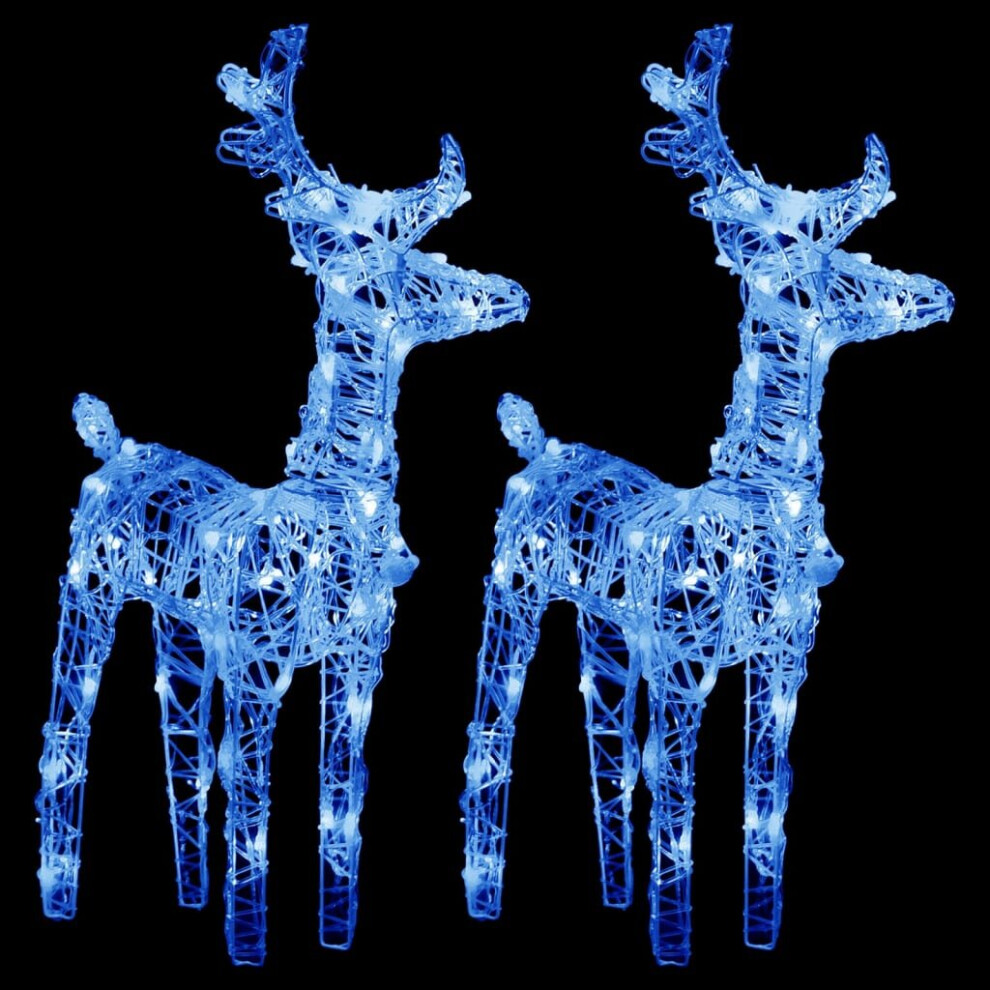 Vidaxl (Blue) Christmas Reindeers 80 Leds Acrylic Christmas Lighted Reindeer Decor