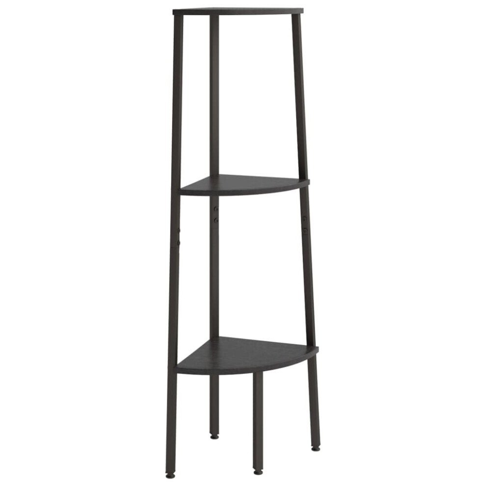 New Vidaxl (, 45.5 X 31.5 X 120 Cm) Corner Shelf Bookcase Bookshelf Shelving Unit Storage Rack Organiser Black 336390