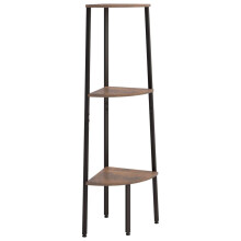 (dark brown, 45.5 x 31.5 x 120 cm) vidaXL Corner Shelf Bookcase Bookshelf Shelving Unit Storage Rack Organiser