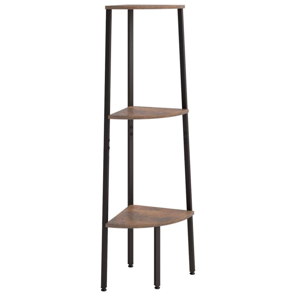 New Vidaxl (Dark 45.5 X 31.5 X 120 Cm) Corner Shelf Bookcase Bookshelf Shelving Unit Storage Rack Organiser Brown 336389