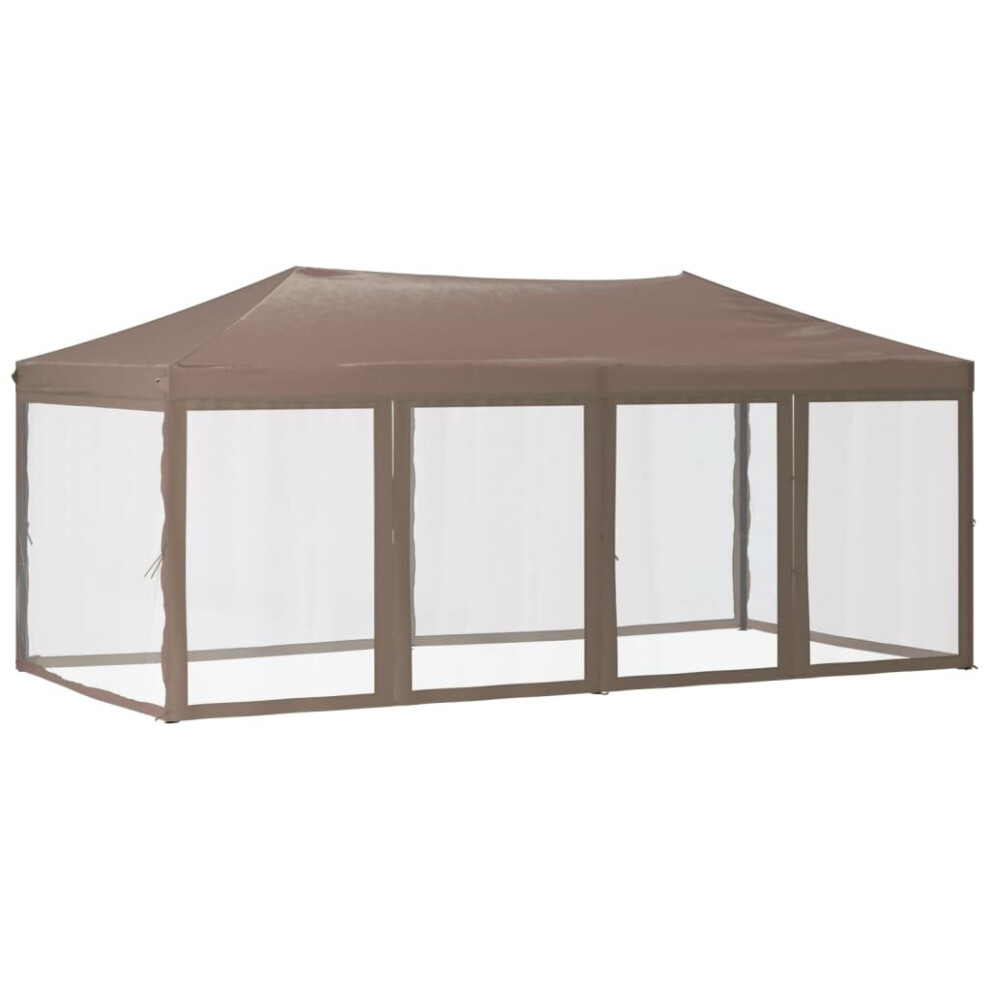 Vidaxl (Taupe) Folding Party Tent With Sidewalls Pavilion Marquee Multi Colours/Sizes