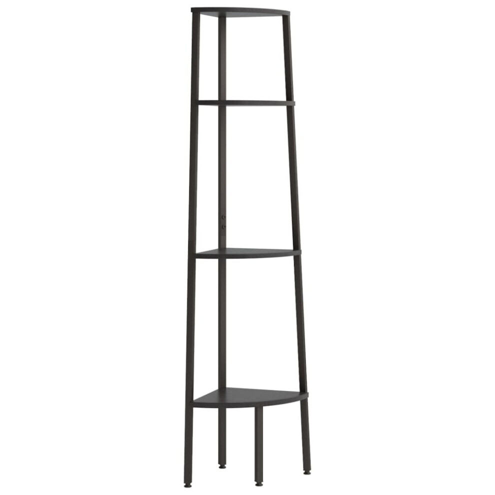 Vidaxl (, 45.5 X 31.5 X 150 Cm) Corner Shelf Bookcase Bookshelf Shelving Unit Storage Rack Organiser Black