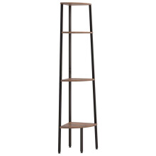 (dark brown, 45.5 x 31.5 x 150 cm) vidaXL Corner Shelf Bookcase Bookshelf Shelving Unit Storage Rack Organiser