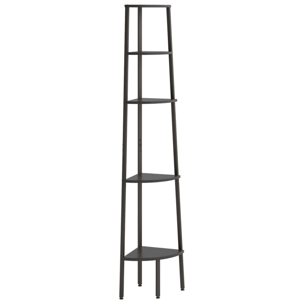 Vidaxl (Black, 45.5 X 31.5 X 180 Cm) Corner Shelf Bookcase Bookshelf Shelving Unit Storage Rack Organiser