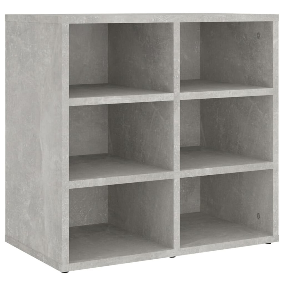 Vidaxl (Concrete Grey, 1) Shoe Cabinet Hallway Wall Mounted Shoe Storage Rack Shelf Cupboard