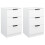 VidaXL (white, 2) vidaXL Bedside Cabinets Night Stand End Table Side Table Bed Drawer Cabinet 1