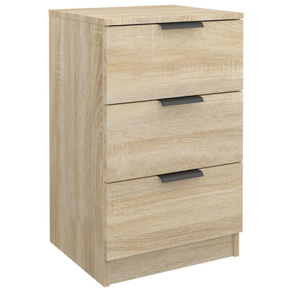 Vidaxl (Sonoma Oak, 1) Bedside Cabinets Night Stand End Table Side Table Bed Drawer Cabinet
