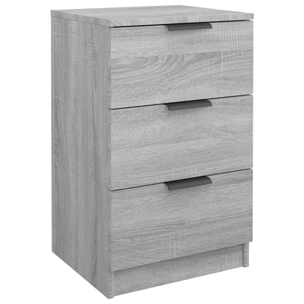 Vidaxl (Grey Sonoma, 1) Bedside Cabinets Night Stand End Table Side Table Bed Drawer Cabinet