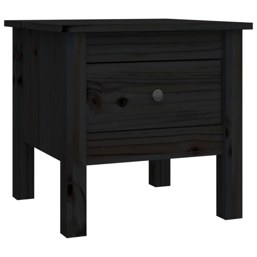 (black, 40 x 40 x 39 cm/1) vidaXL 1/2x Solid Wood Pine Side Table Multi Colours 40x40x39 cm/50x50x49 cm