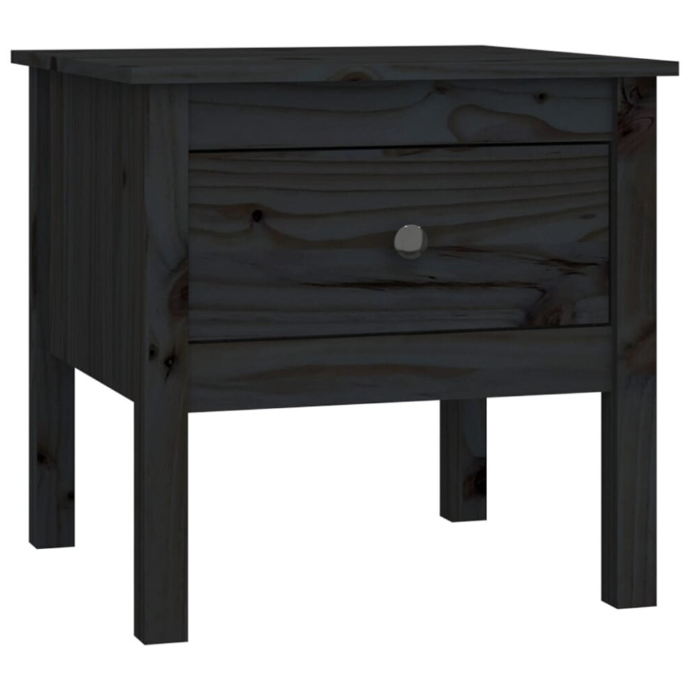 Vidaxl (Black, 50 X 50 X 49 Cm/1) 1/2X Solid Wood Pine Side Table Multi Colours 40X40x39 Cm/50X50x49 Cm