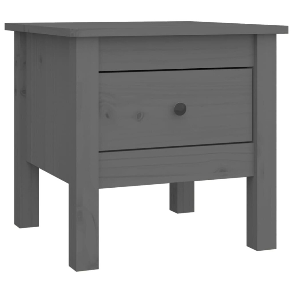 (grey, 40 x 40 x 39 cm/1) vidaXL 1/2x Solid Wood Pine Side Table Multi Colours 40x40x39 cm/50x50x49 cm