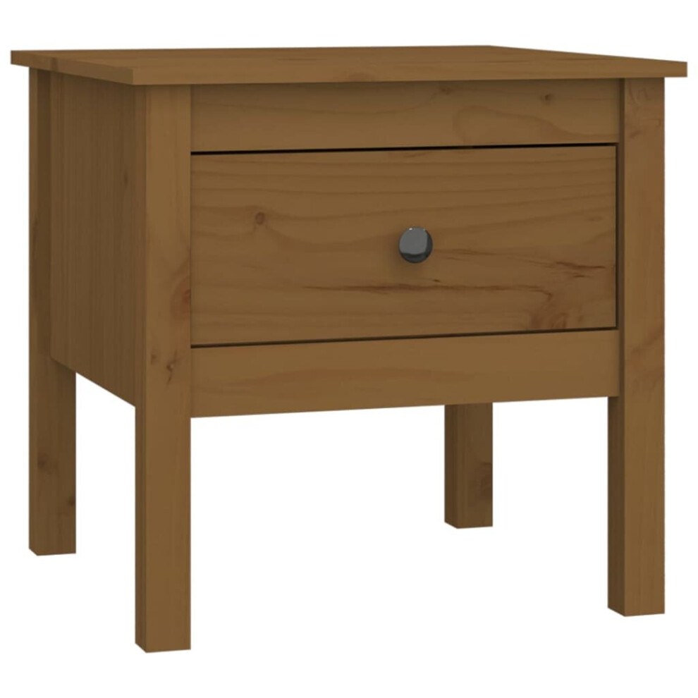 (honey brown, 50 x 50 x 49 cm/1) vidaXL 1/2x Solid Wood Pine Side Table Multi Colours 40x40x39 cm/50x50x49 cm