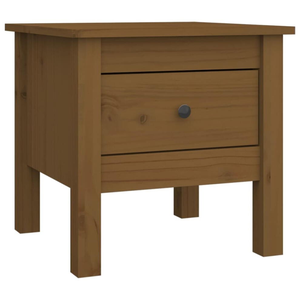 (honey brown, 40 x 40 x 39 cm/1) vidaXL 1/2x Solid Wood Pine Side Table Multi Colours 40x40x39 cm/50x50x49 cm