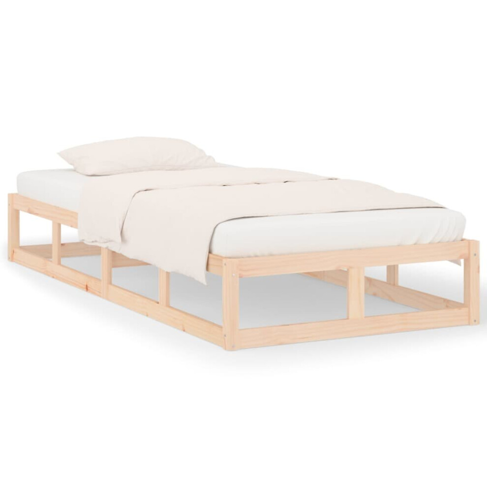Vidaxl (Brown, 75 X 190 Cm) Solid Wood Bed Frame Home Bedroom Bed Base Multi Colours Multi Sizes