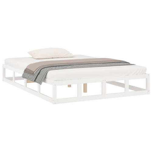 VidaXL (white, 135 x 190 cm) vidaXL Solid Wood Bed Frame Home Bedroom Bed Base Multi Colours Multi Sizes 2