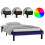 VidaXL (black, 90 x 200 cm) vidaXL Solid Wood LED Bed Frame Home Bedstead Platform Bed Multi Colours/Sizes 1